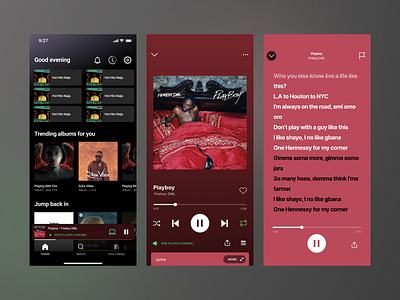 Spotify Replica Mobile UI mobile app spotify ui