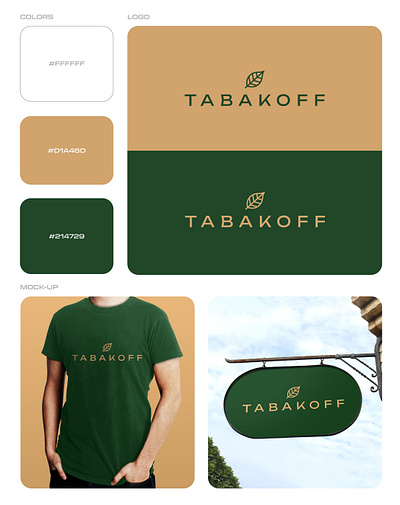 TABAKOFF Logo Design hookah leaf premium shop smoking tobacco