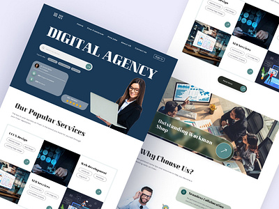 Digital Agency website template design agency agency website business website design designer figma design figma landing page figma website figma website design landing page landing page design ui designer ui ux design ui ux designer web template website ui design website ui ux