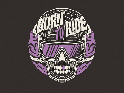 Bron to ride graphic design illustration procreate