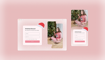 Christmas Discount UI UX Form Design aesthetically branding color design minimal mobile ui user experience ux web