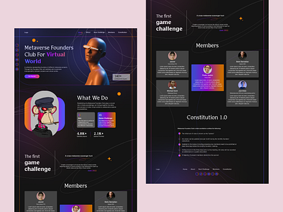 Metaverse UI [Landing Page] blockchain crypto landing page meta ui web design web3