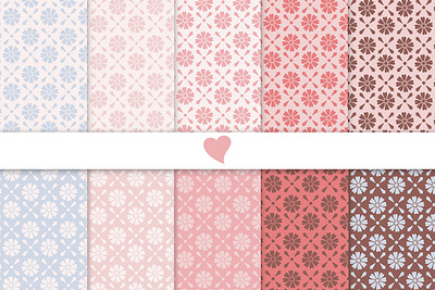 Blushing dawn seamless paper patterns 3d animation graphic design logo motion graphics ui