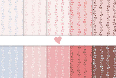 Blushing dawn seamless paper patterns 3d animation graphic design logo motion graphics ui