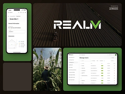 Smarter farming with RealmFive. Bento grid. agro animation app design bento brand branding design farming geniusee green illustration logo mobile app motion graphics realmfive ui ui ux ui design ux design