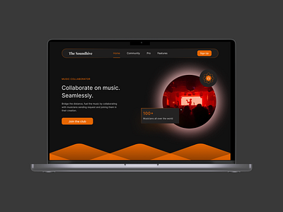 SoundHive - A space for music composers to connect, collaborate collaborationplatform creativecommunity musicapp musiccollaboration ui uiinspiration uiuxdesign