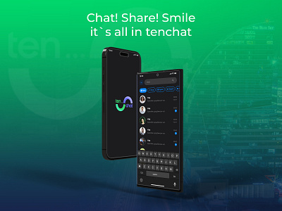 TenChat (UI/UX Design) app design application chat application message mobile mobile app mobile design onboarding product design ui uiux design ux