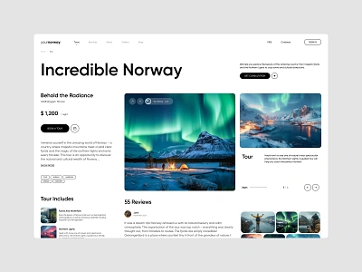 Landing. Booking. Blog. Your Norway blog booking design graphic design landing normay ui ux web website