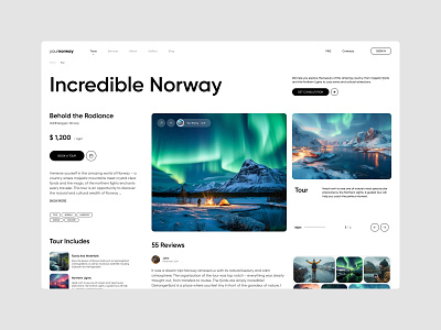 Landing. Booking. Blog. Your Norway blog booking design graphic design landing normay ui ux web website