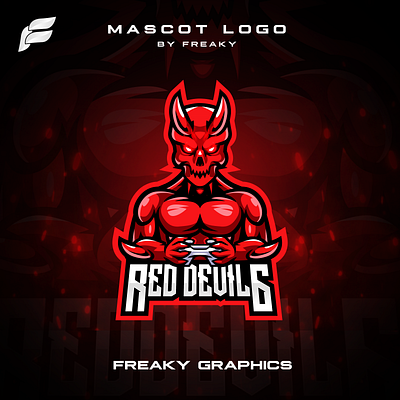 Red Devil Mascot Logo branding devil esports logo gaming logo mascot logo red devil