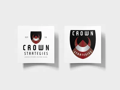 Crown Strategies Brand Identity branding crown logo logo design red
