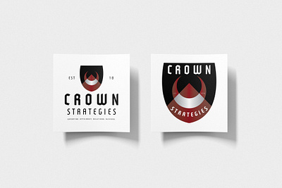 Crown Strategies Brand Identity branding crown logo logo design red