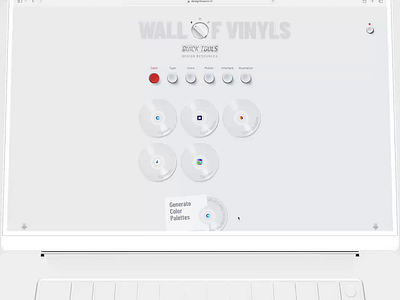 Wall of Vinyls clean design ui ux visual design web