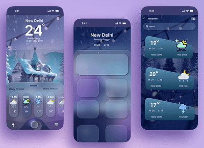 weather app 3d animation branding graphic design logo motion graphics ui