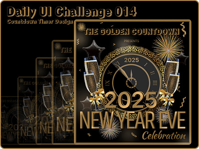 Challenge #014 - Countdown Timer Design | Daily UI 2025countdown 3ddesign celebrationposter clockdesign countdowntimer creativechallenge dailyui dribbbleshowcase eventbranding eventposter festivedesign fireworksillustration goldandblack graphicdesign illustrationdesign luxurydesign newyearseve royaldesign typographydesign