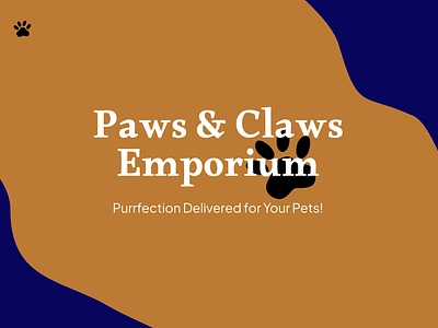 "Paws & Claws Emporium – Pet Shop Branding Design" animal lovers branding branding design creative advertising graphic design logo minimal design paw print art pet shop poster design store branding typography ui