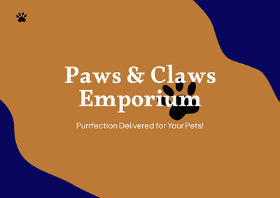 "Paws & Claws Emporium – Pet Shop Branding Design" animal lovers branding branding design creative advertising graphic design logo minimal design paw print art pet shop poster design store branding typography ui