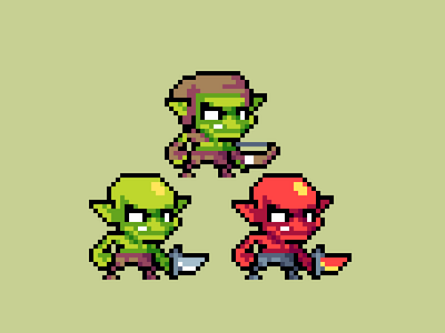 Goblins | Original Character design game gamedev illustration pixel pixelart retro