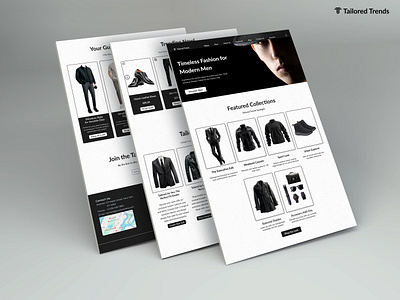 Tailored Trends: Premium Men's Fashion E-Commerce Website Design businessformal casualmens e commerce fashion mensclothing mensfashion premium fashion ui design uxui weekendrelaxation