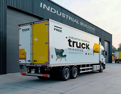 Truck + Industrial Building mockup animation building free graphic design kriollodesign logo mockup motion graphics truck