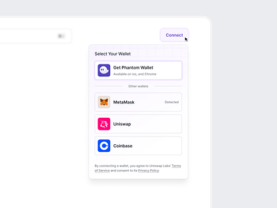 🔌 Connect Wallet bitcoin crypto design popup ui user interface ux wallet website