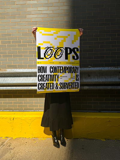 Loops: STL Design Week Talk Poster design poster print talk yellow