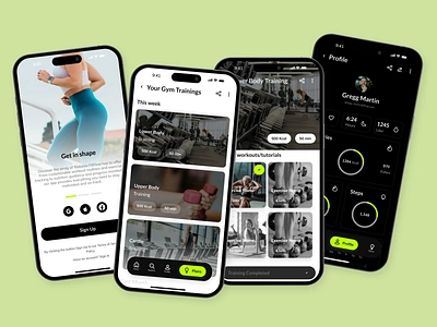 Health Tracking and Fitness App app kit coach fitness fitness app health app health tracking app mobile app progress tracking training wellness workout