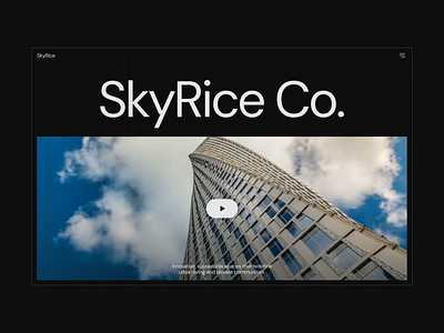 SkyRice – Real Estate Company Website black blog building cms dark design framer gallery listing news portfolio projects real estate realtor ui design ux design web design webflow website works