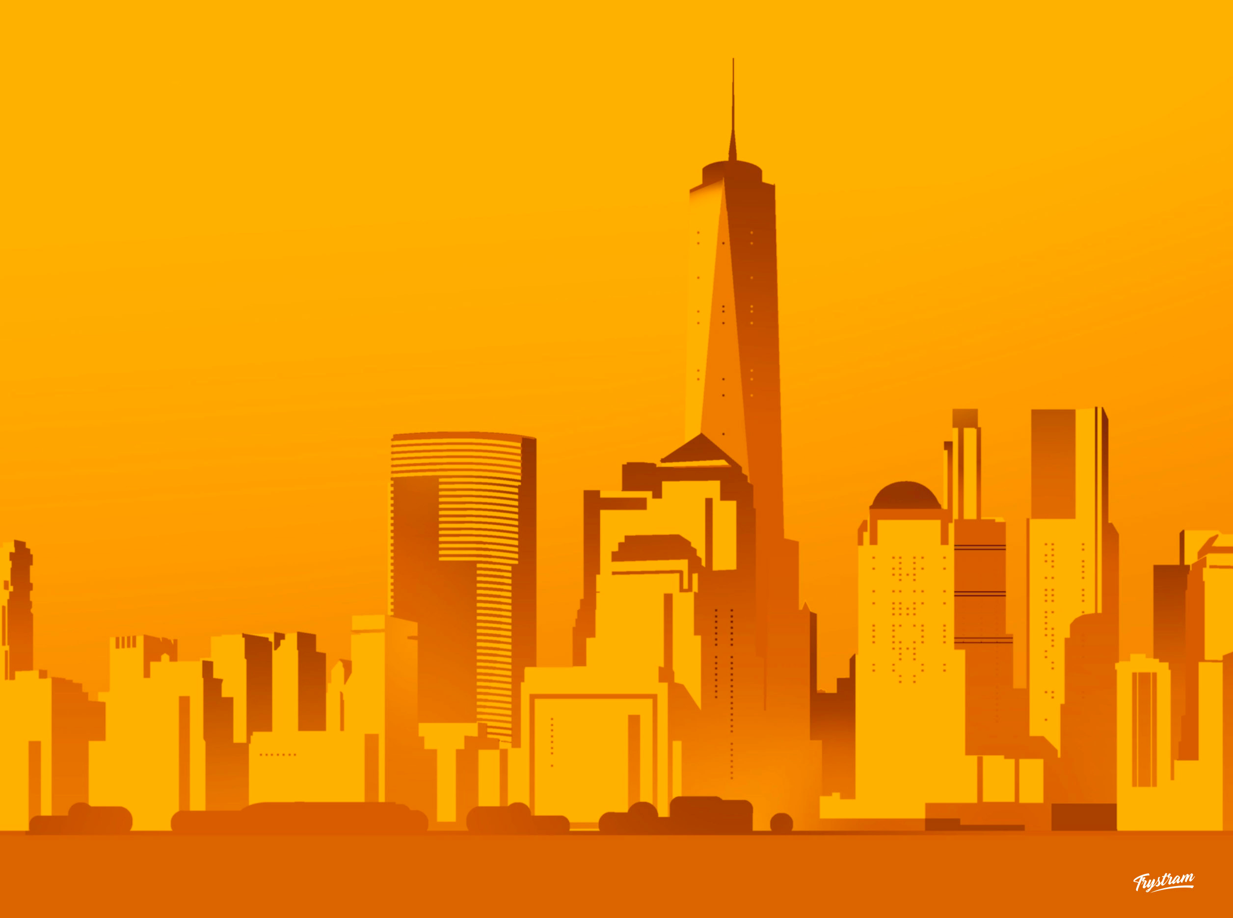 Yellow 💛 architect architecture branding city cityscape design illustration landscape lifestyle retro skyscraper tower web