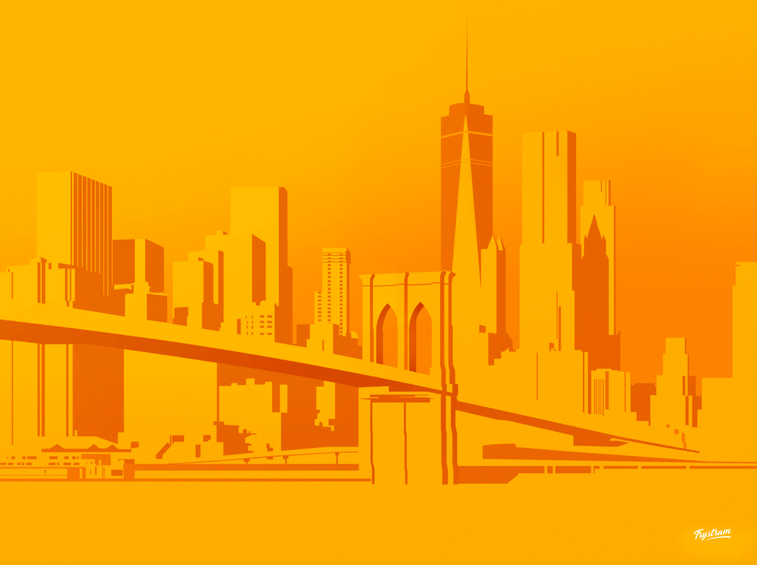 Yellow 💛 architecture branding city cityscape design illustration light minimalist nyc postcard simple ui yellow