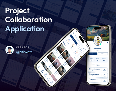 Projet - Project Collaboration Application 3d after effects ai animation application branding figma graphic design logo mobile motion graphics product design project saas ui ui ux uiux user experienct user interface ux