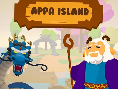 Appa Island 3d appa ar artist branding character design design dragon graphics horizon worlds illustration vr