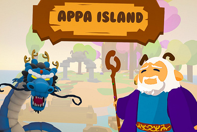 Appa Island 3d appa ar artist branding character design design dragon graphics horizon worlds illustration vr