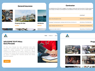 Corporate Website Revamp for PT Mitra Sona Persada 🚀 corporate website figma insurance services modern design uiux web design