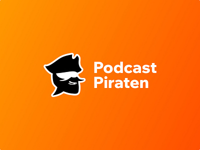 Podcast Piraten Logo branding head logo pirates podcasts vector