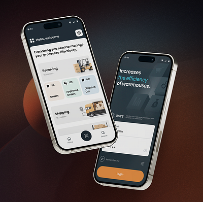 WarehouseManagementSystem App app design mobile ui