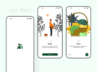 Ecommerce agriculture app agric agricapponboardingscreens agriculture green onboarding uiux