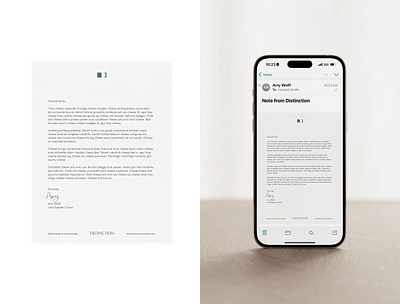 Distinction Collateral Presentation - Digital Letterhead brand design branding studio clark and co design creative design inspiration design studio graphic designer identity design logo design logo inspiration oregon design pacific northwest design print design print shop southern california design west coast design women owned business