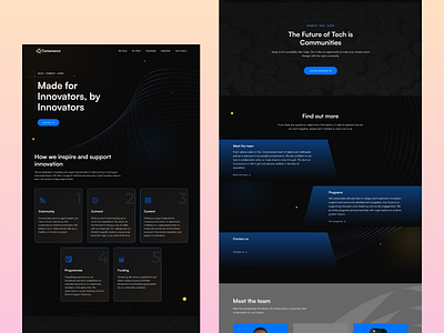 Landing Page [Consonance Club] building community innovation innovators landing page ui uiux web design wordpress