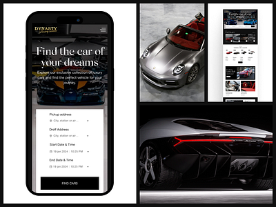 Dynasty – Luxury Car Rental Website Experience cars luxury luxurycarrental modernaesthetic rental responsivedesign user experience user interface uxui website