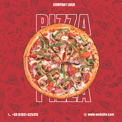 Pizza Food Social Media Design branding food graphic design pizza social media banner