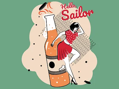 Pinup-style Illustration awesome design graphic design illustration vector