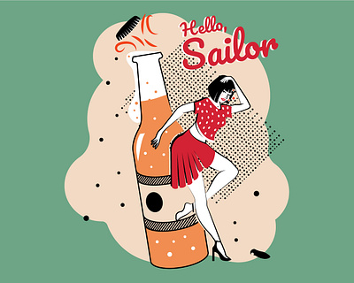 Pinup-style Illustration awesome design graphic design illustration vector