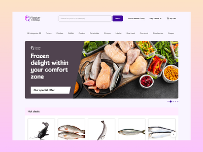 E-Commerce Website [Master Frosty] e commerce foods frozen foods ui uiux user interface website website design wordpress