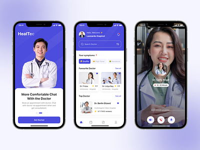 HealTec - Medical Mobile App animation branding doctorapp healthapp healthcare healthonthego patientfirst ui ui ux design ux wellnessapp yourhealthmatters