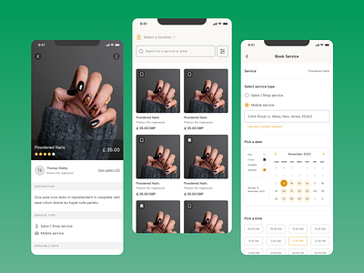 Mobile App UI Design booking service bookings mobile app mobile app design service ui uiux user interface ux
