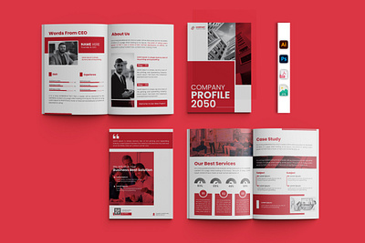 Company Profile a4 animation bannerdesign branding brochure brochure design company company profile cover coverletter design flayer graphic design illustration logo motion graphics print print design template ui