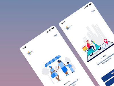 Loua App Onboarding Screens app app design branding delivery app design food delivery graphic design grocery delivery logo mobile ui mobille ux moibile app design onboarding order delivery ui ui design user experience ux ux design uxui