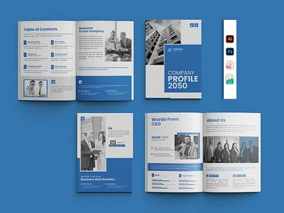 Company profile a4 animation bannerdesign booklet branding brochure brochure design company company profile cover coverletter design flayer graphic design illustration logo lookbook motion graphics print ui