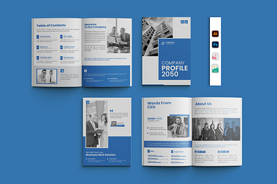 Company profile a4 animation bannerdesign booklet branding brochure brochure design company company profile cover coverletter design flayer graphic design illustration logo lookbook motion graphics print ui